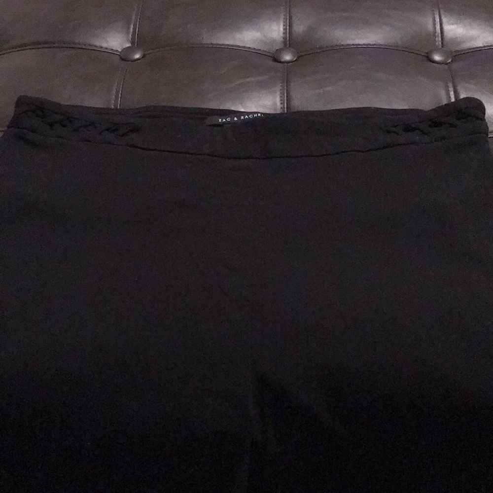 Black Dress Pants with Braided Tops